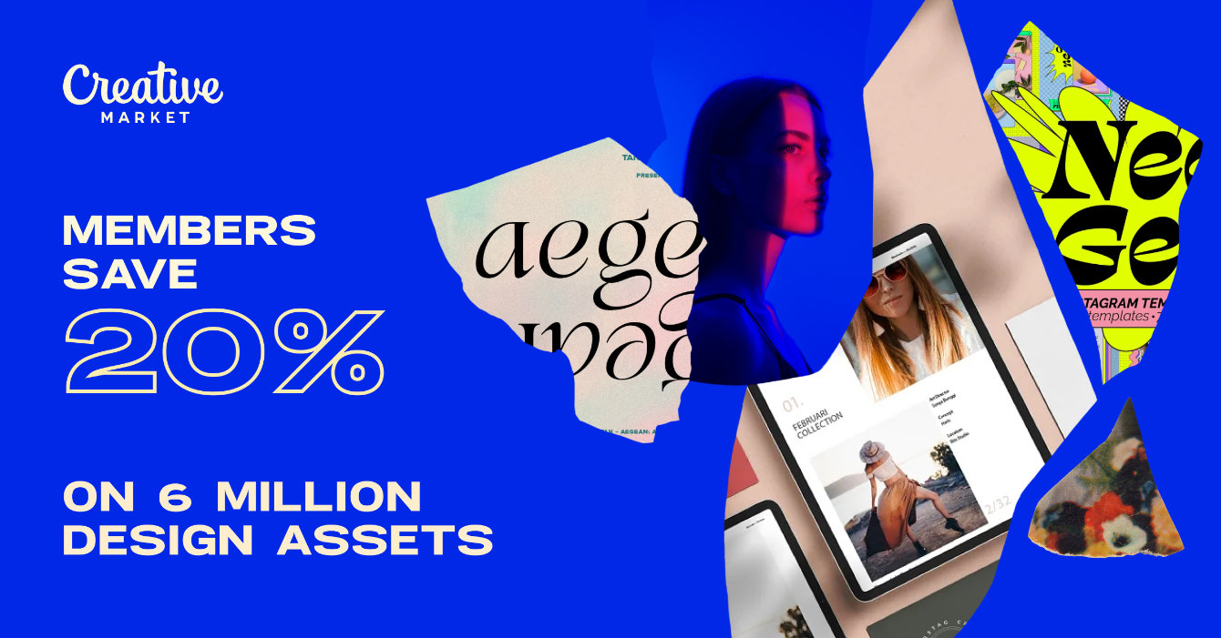 Save big on design assets with a Creative Market membership