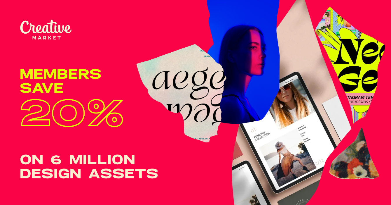 Save big on design assets with a Creative Market membership